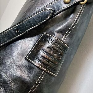 Vintage Cavalcanti Firenze Black Leather Tote | Made in Italy | Crossbody